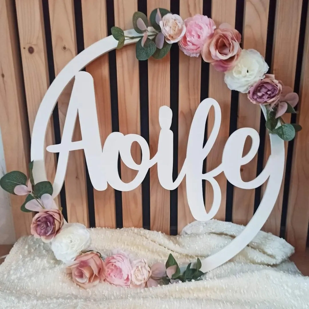 Floral Name Hoop