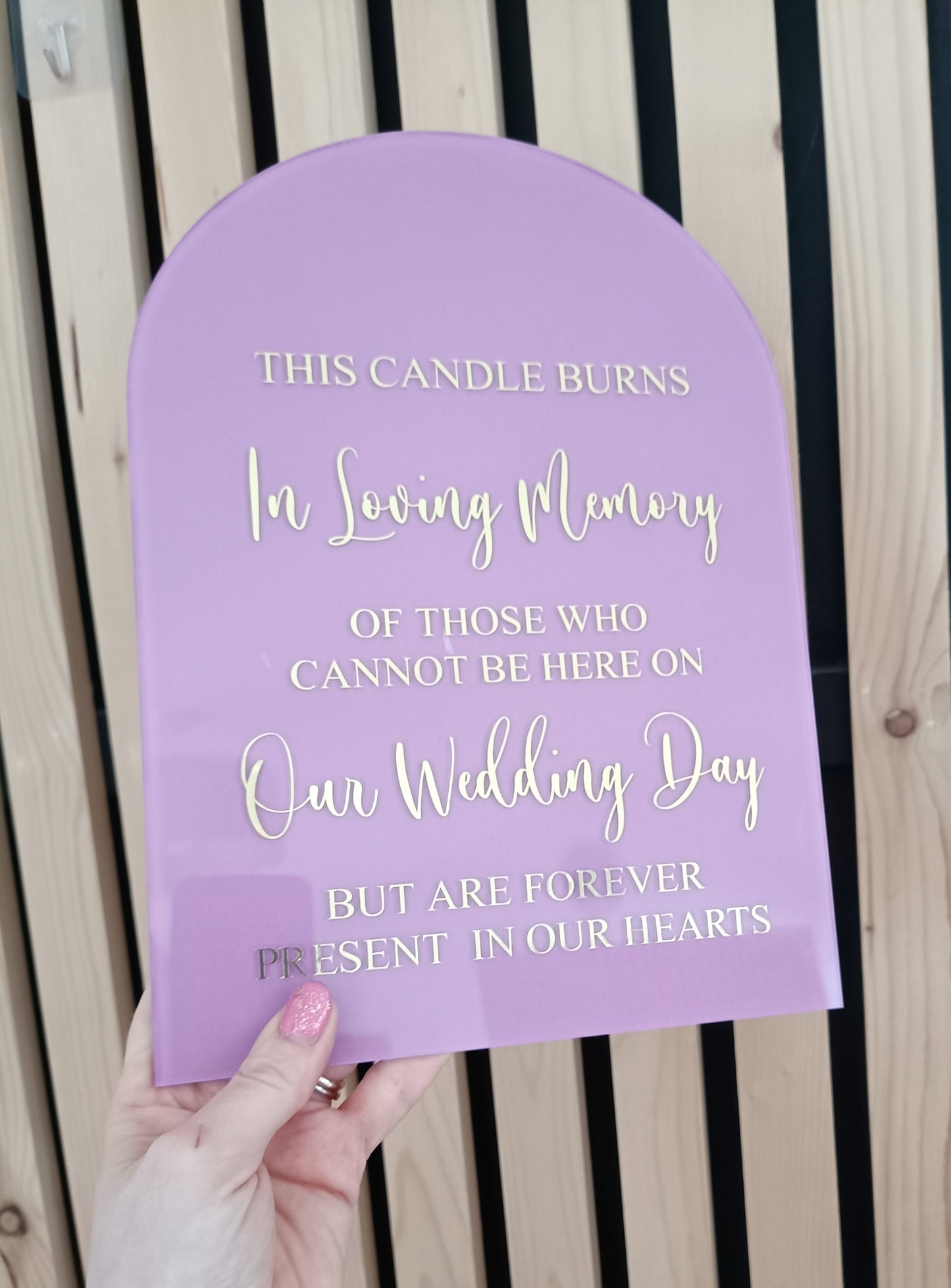In Loving Memory Wedding Day Sign