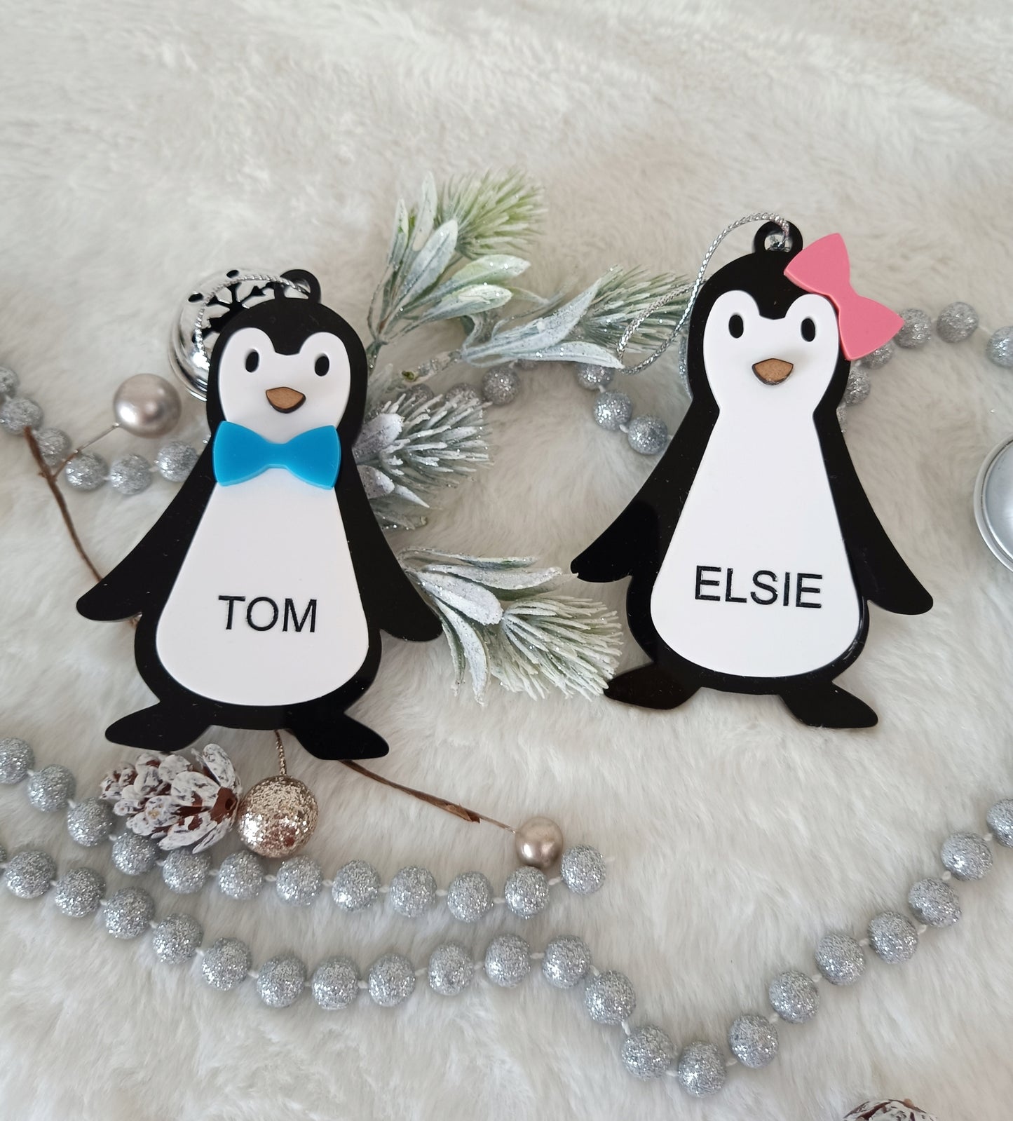 Layered penguin ornament