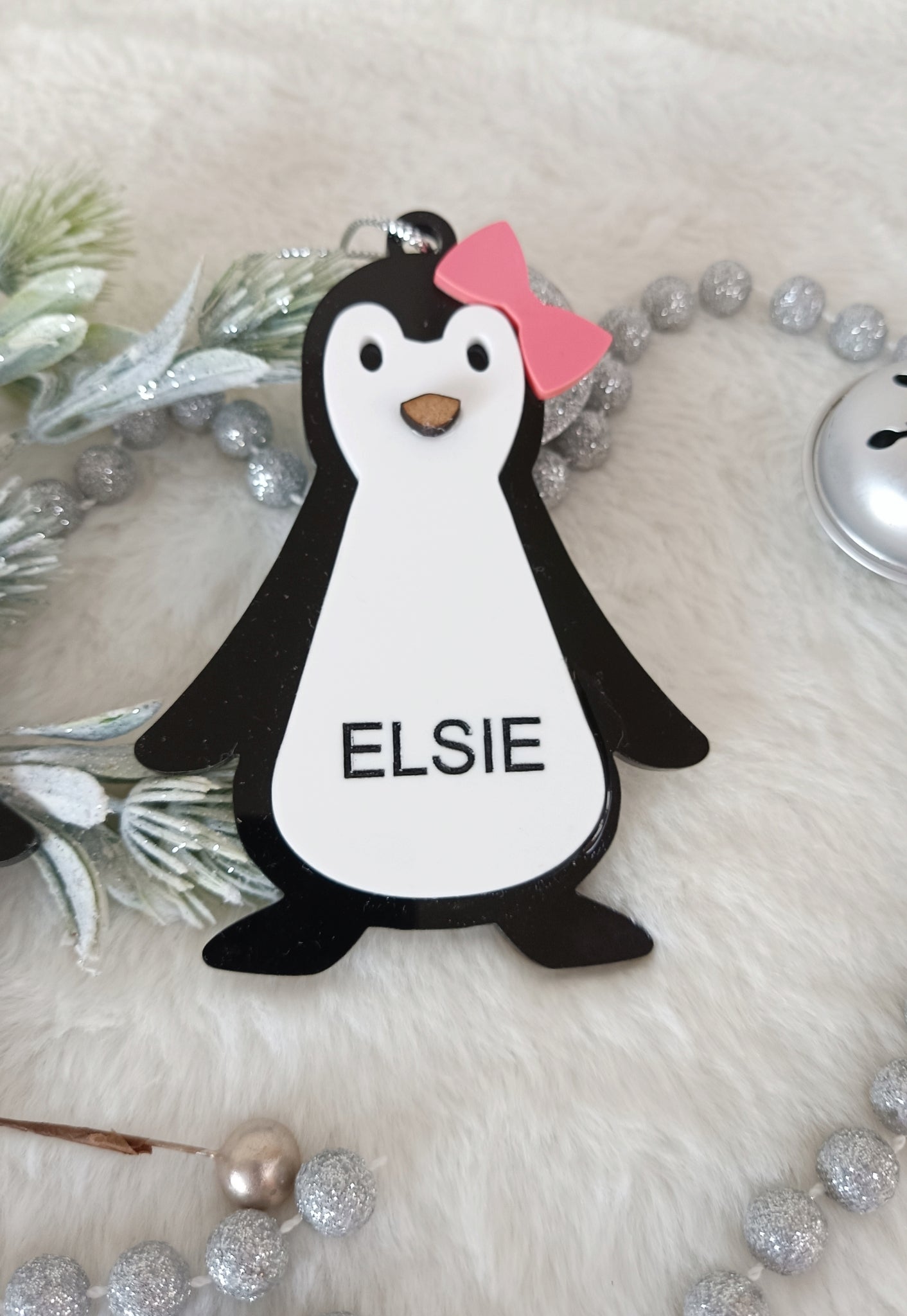 Layered penguin ornament