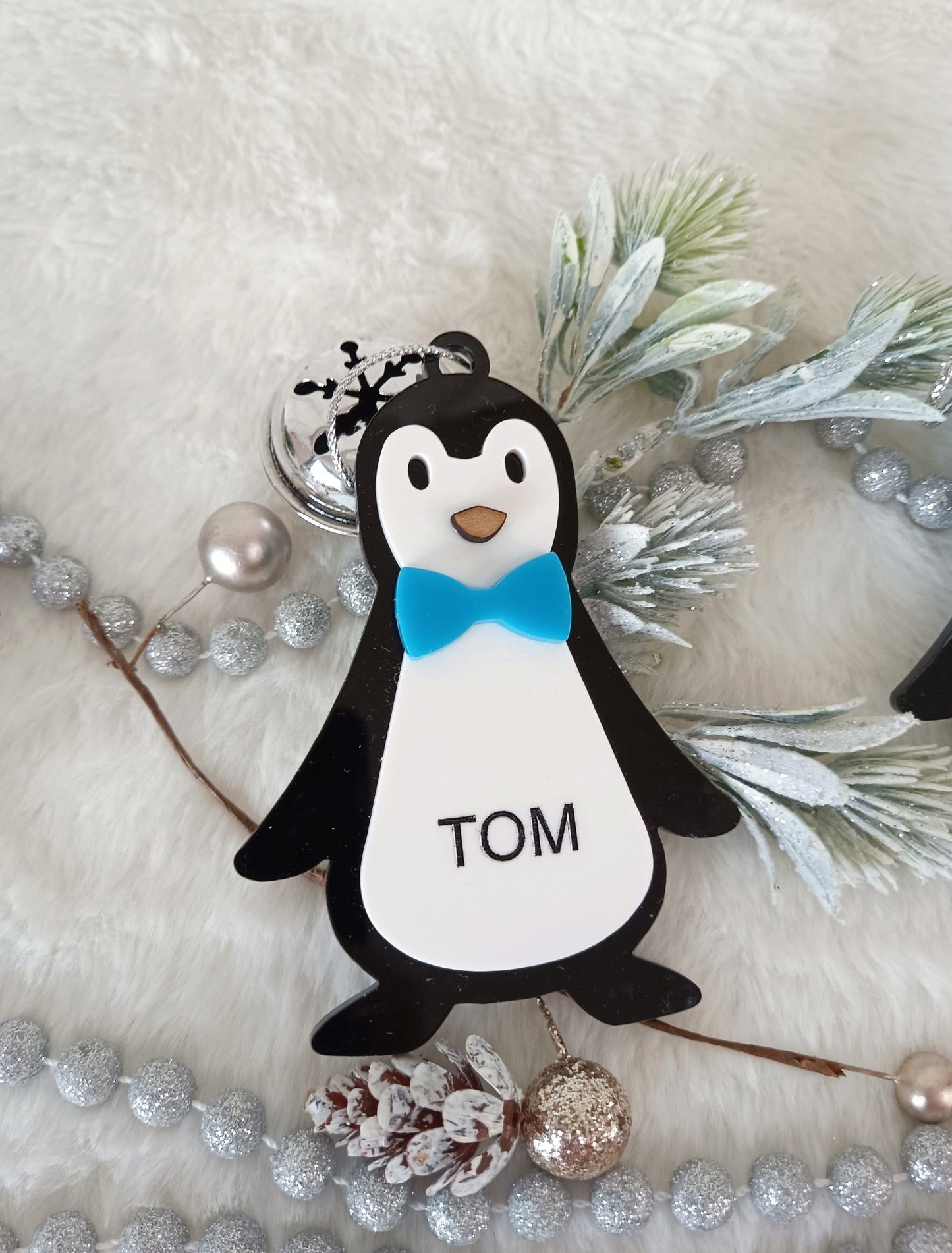 Layered penguin ornament