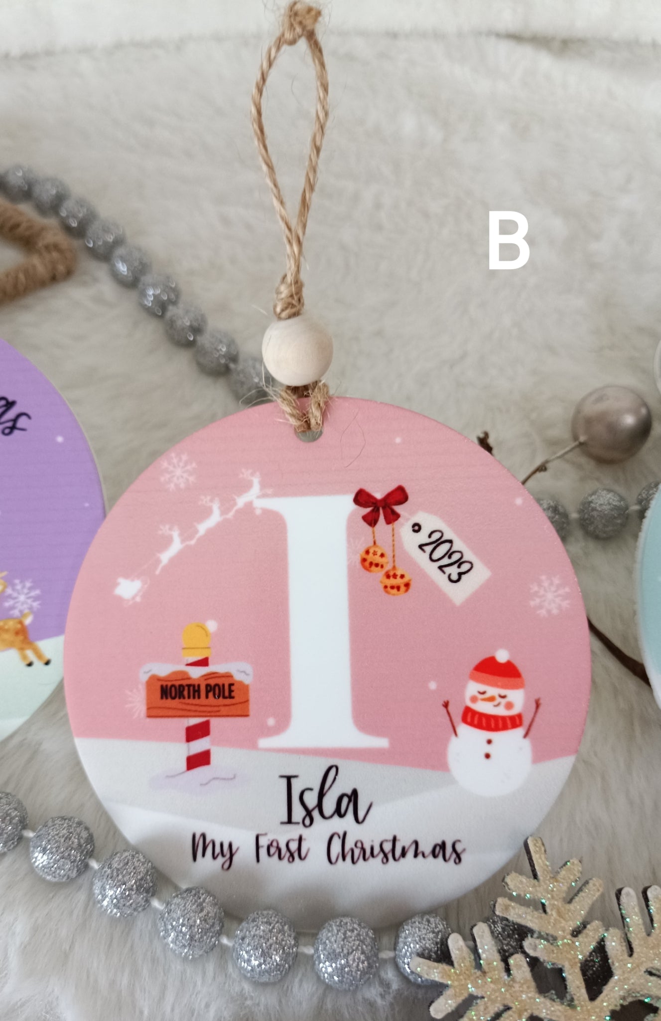 My First Christmas Printed Bauble