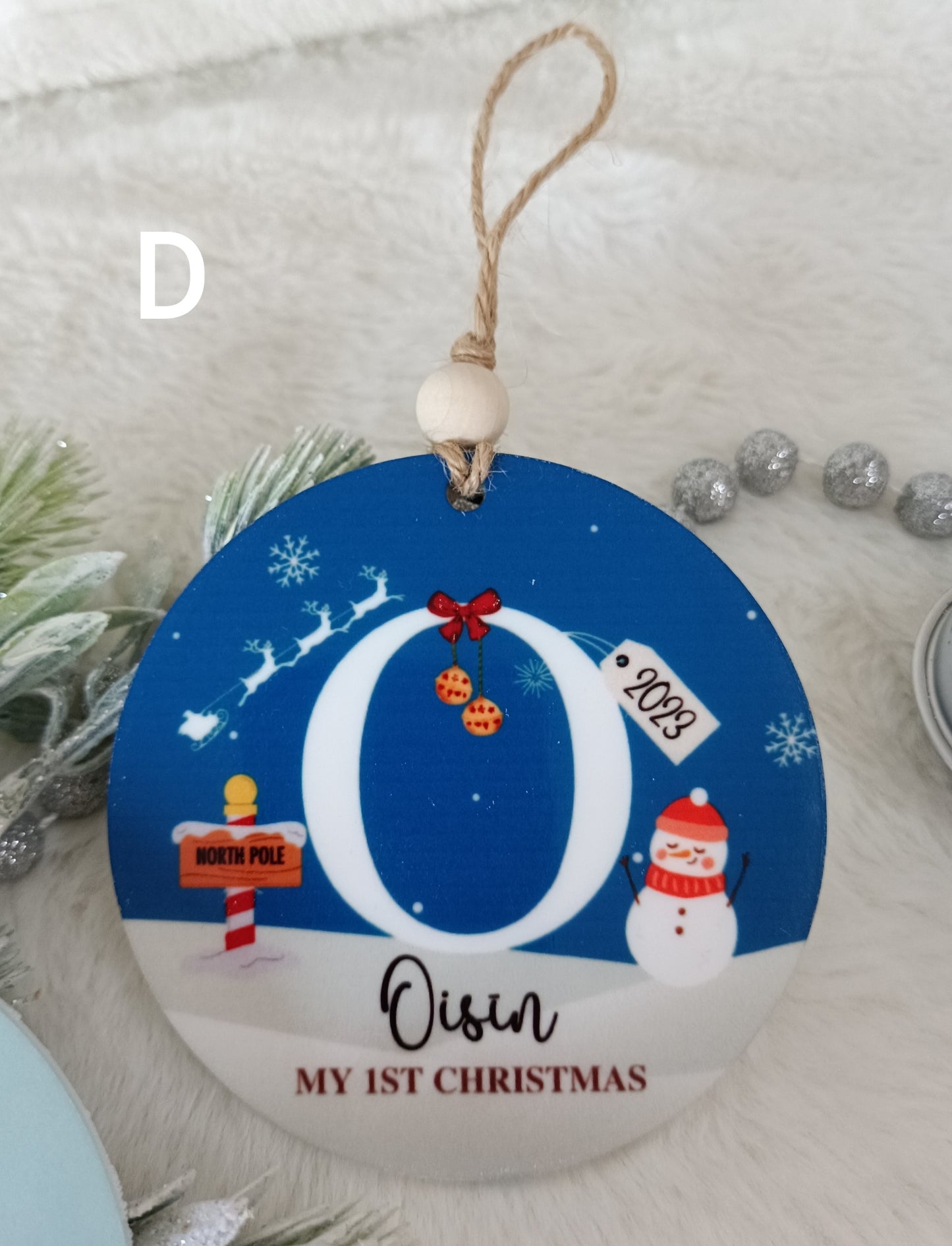 My First Christmas Printed Bauble