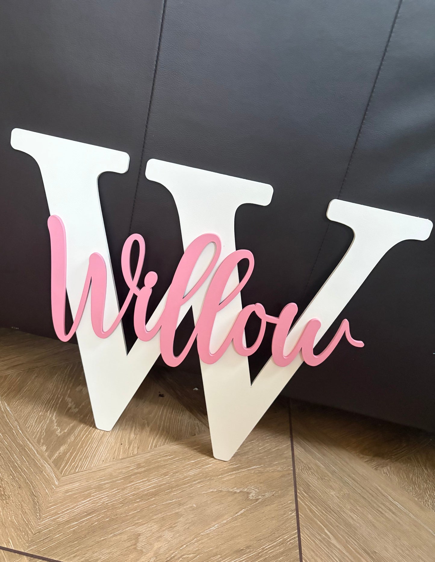 Wooden initial and name
