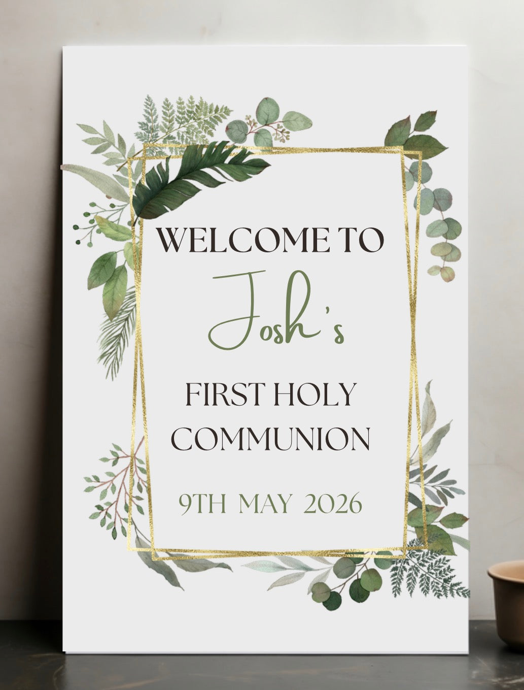 Printed Floral Celebration Sign