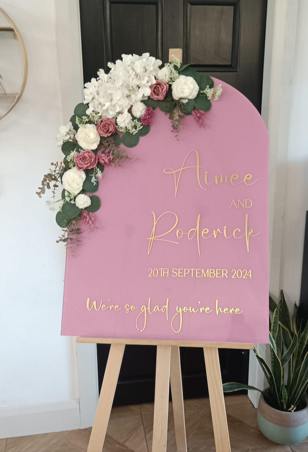 Arched Wedding Welcome Sign