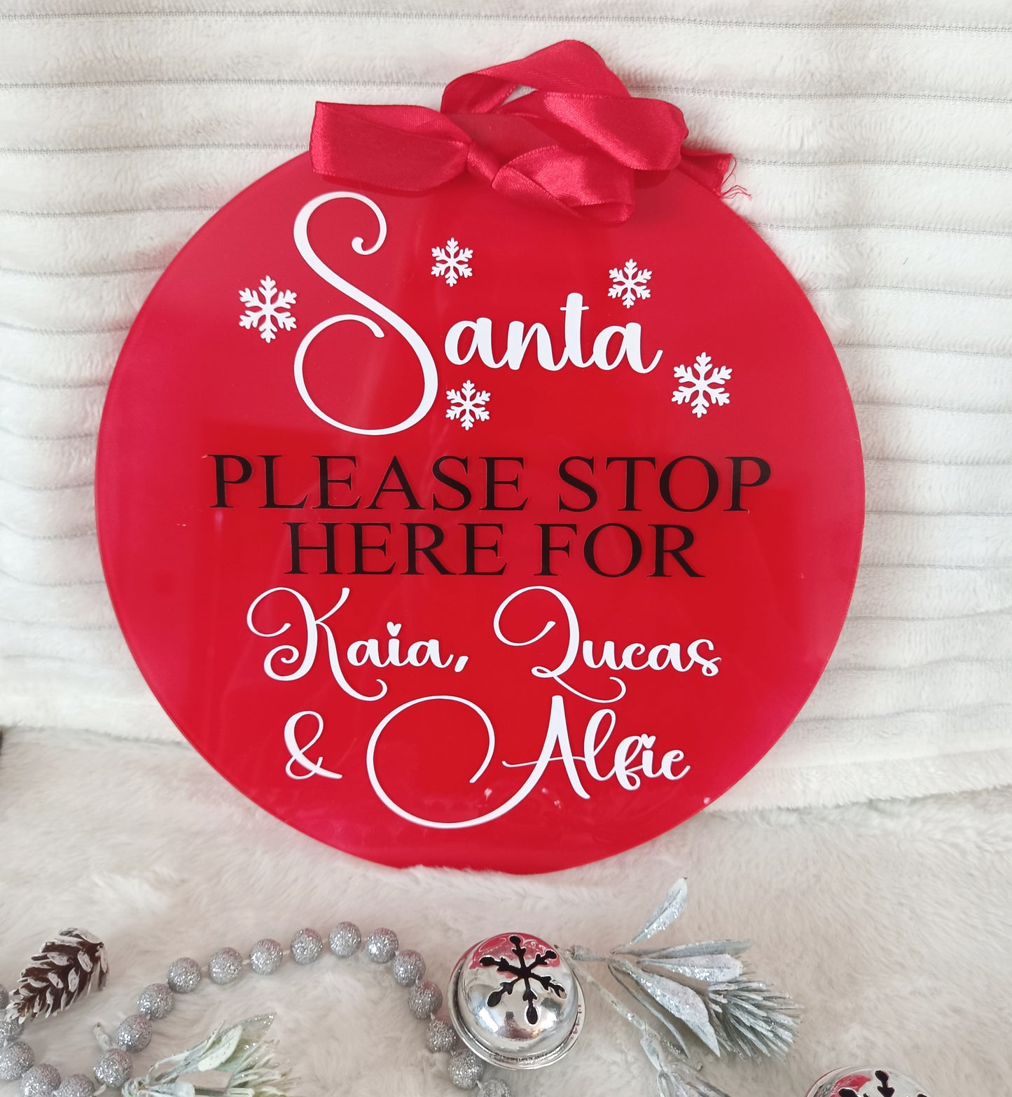 Santa Please Stop Here Sign