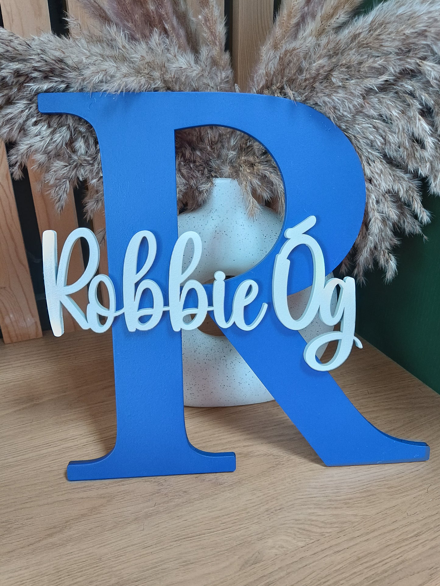 Wooden initial and name