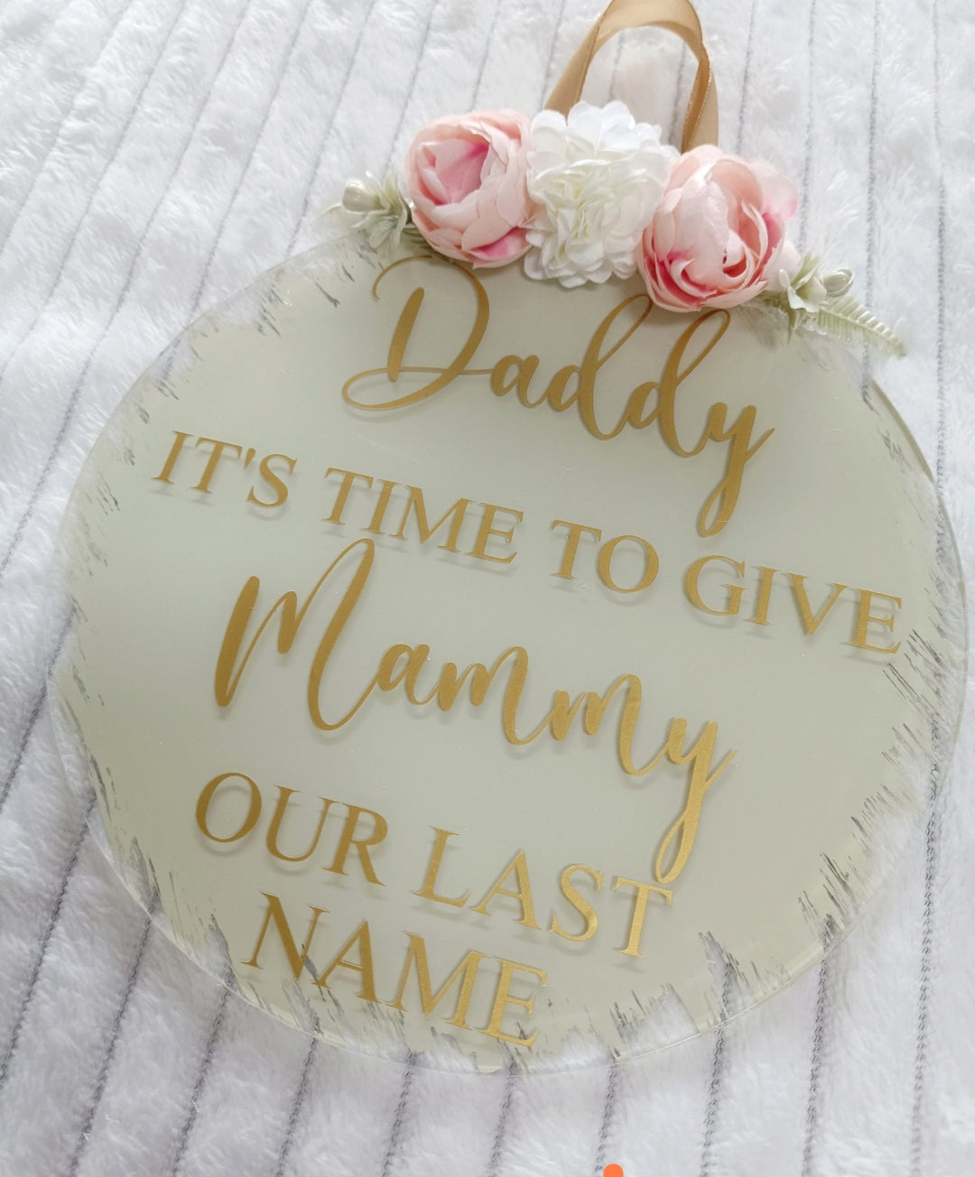 Page boy/flower girl sign