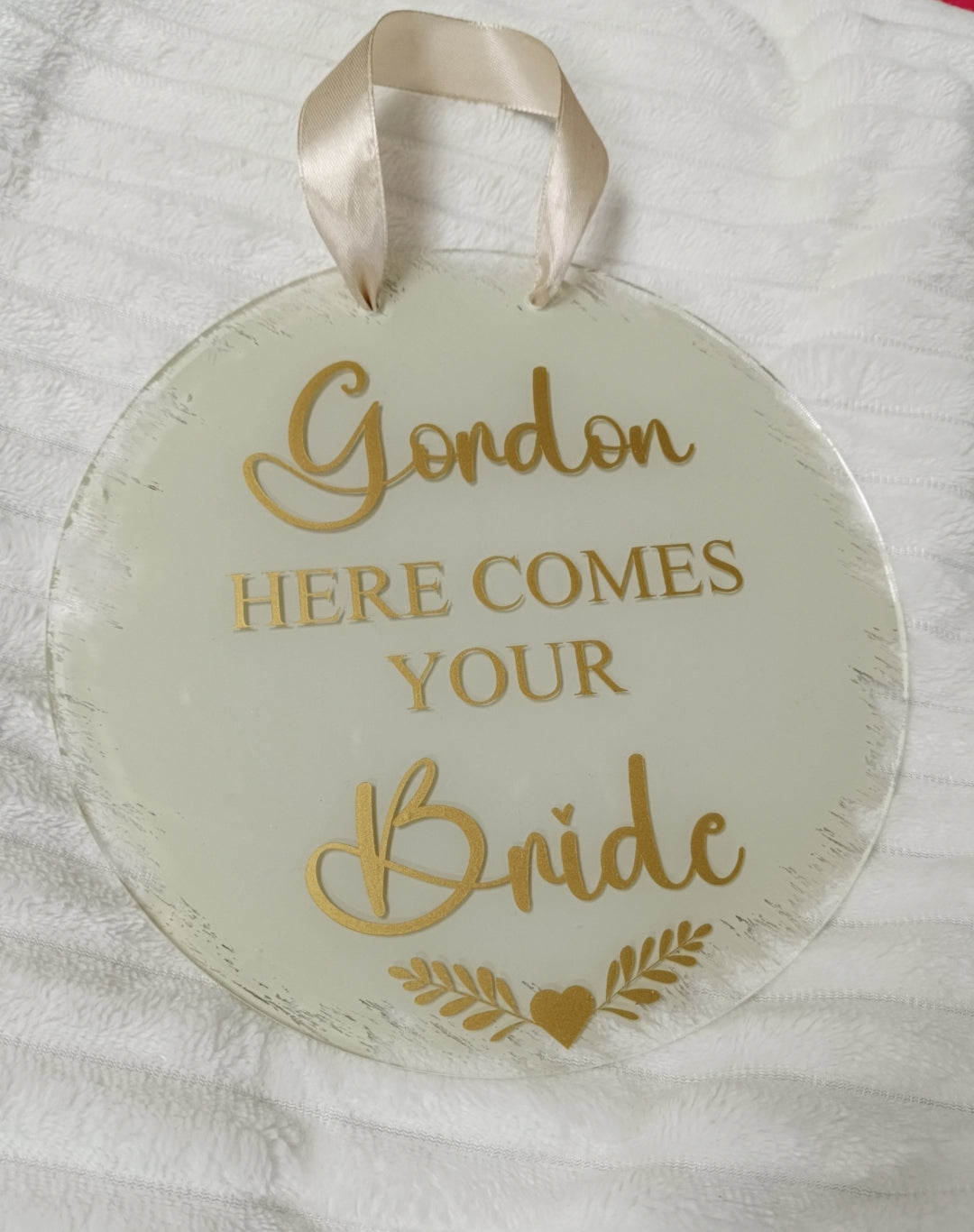 Page boy/flower girl sign
