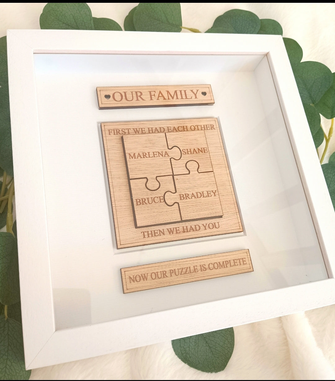 Our Family Jigsaw Box Frame