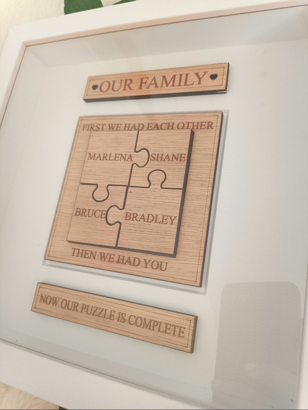 Our Family Jigsaw Box Frame