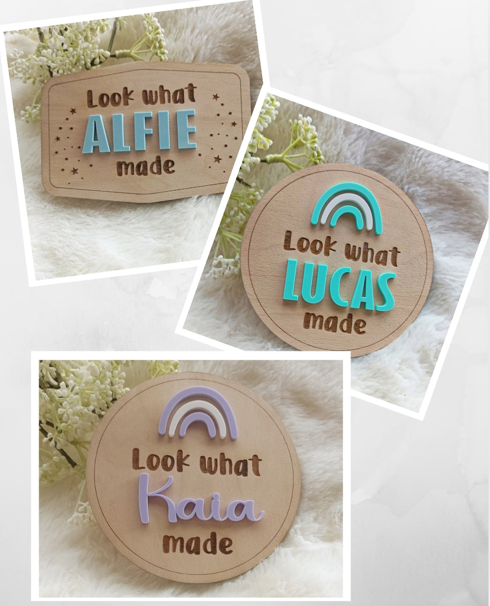Look what I made personalised fridge magnet art holder