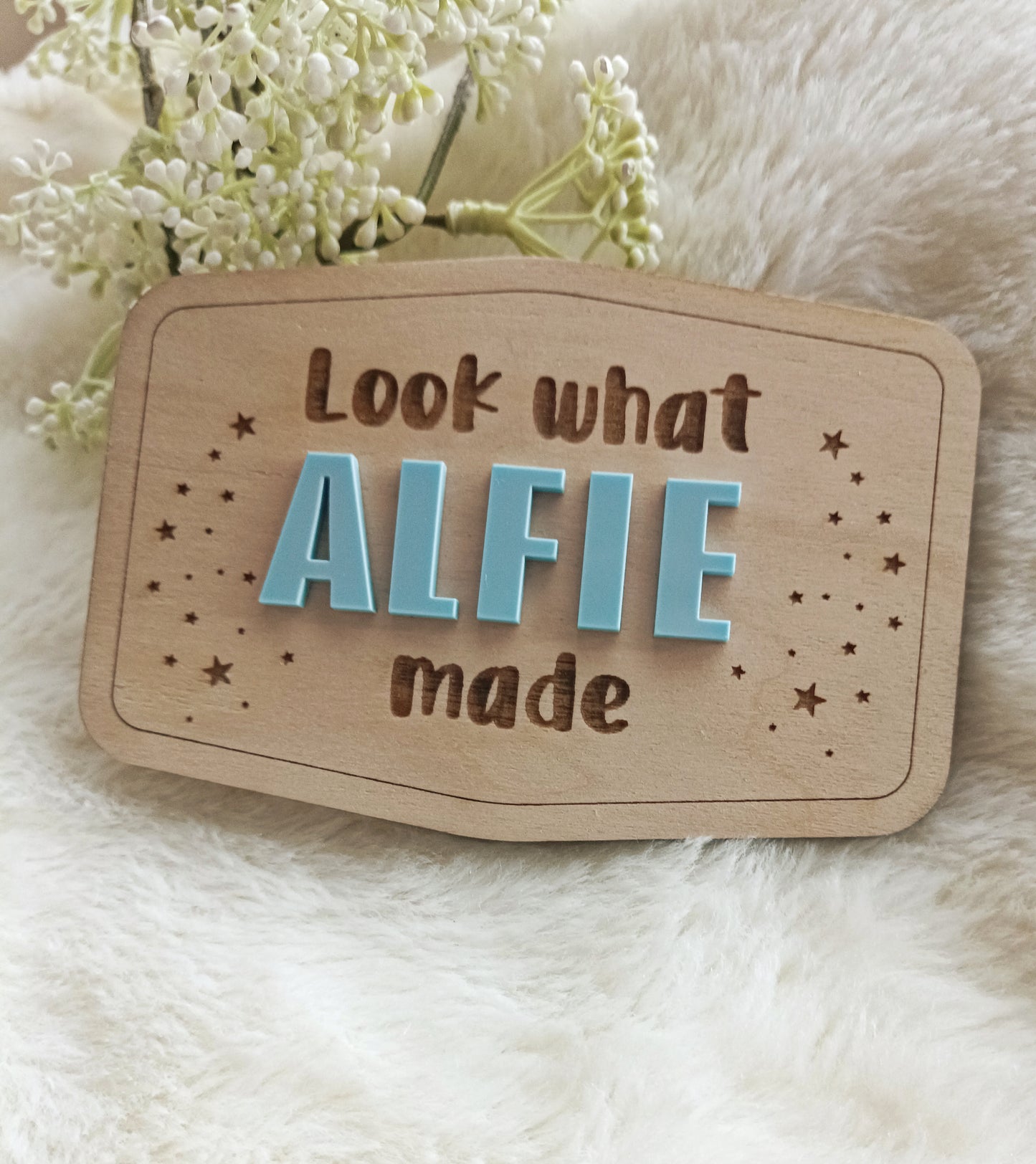 Look what I made personalised fridge magnet art holder