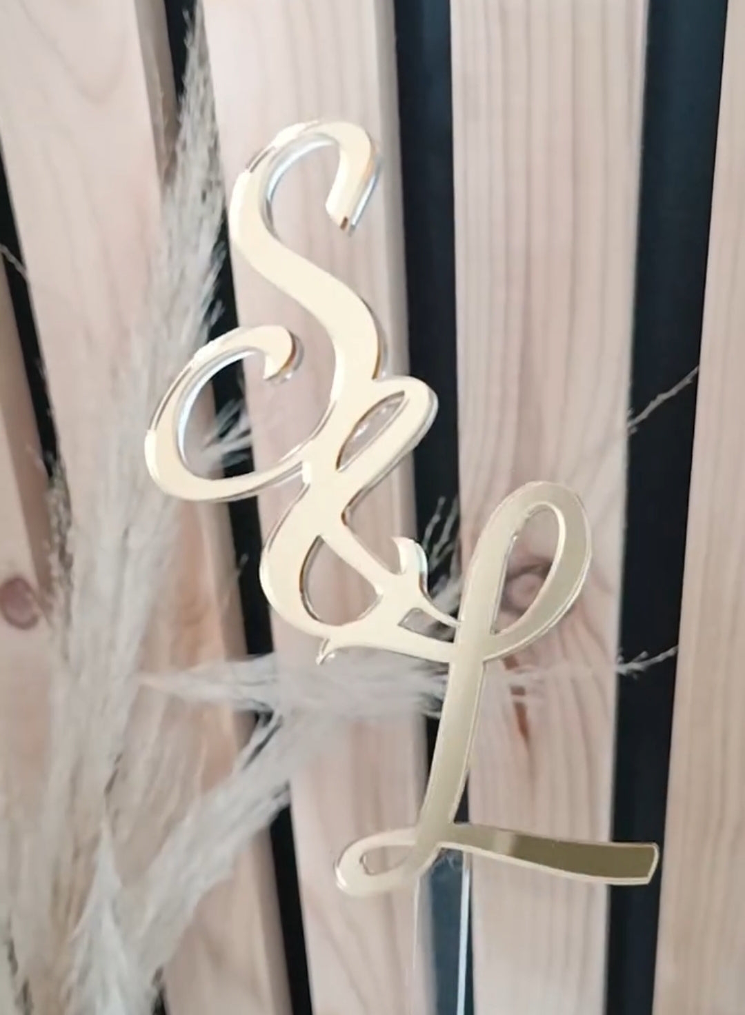 Initials cake topper