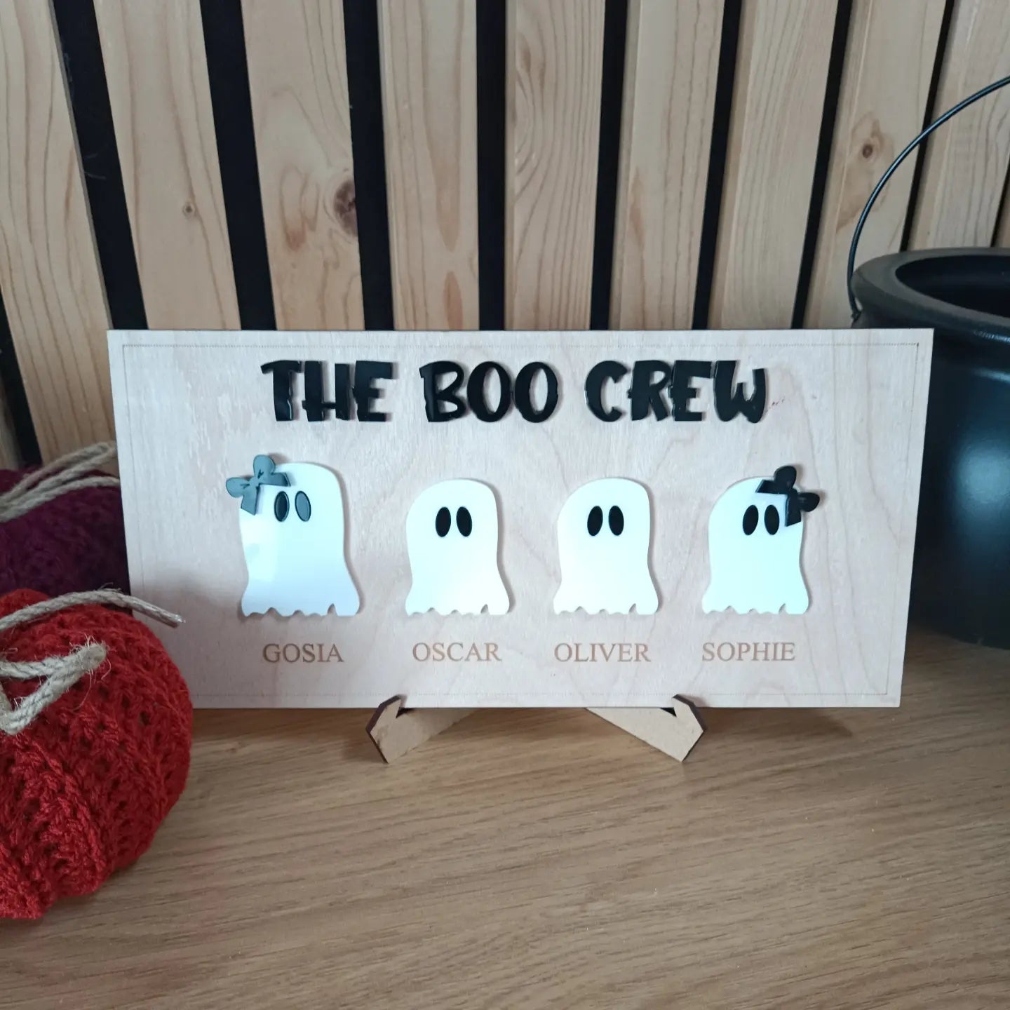 Boo Crew Ghost Family Plaque