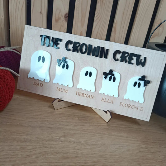 Boo Crew Ghost Family Plaque