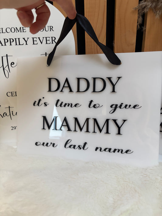 Page boy/Flower girl sign