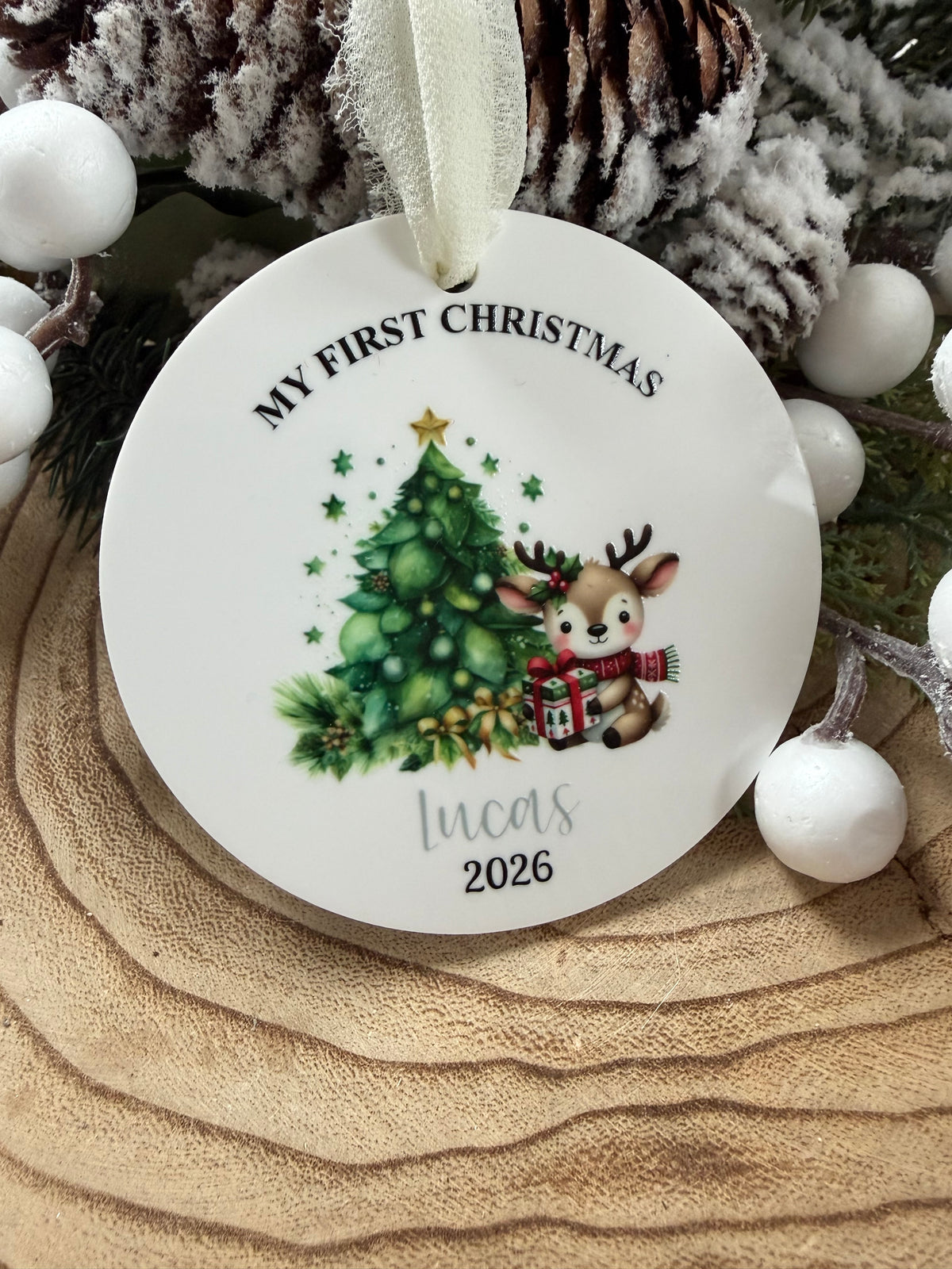My First Christmas Printed Bauble