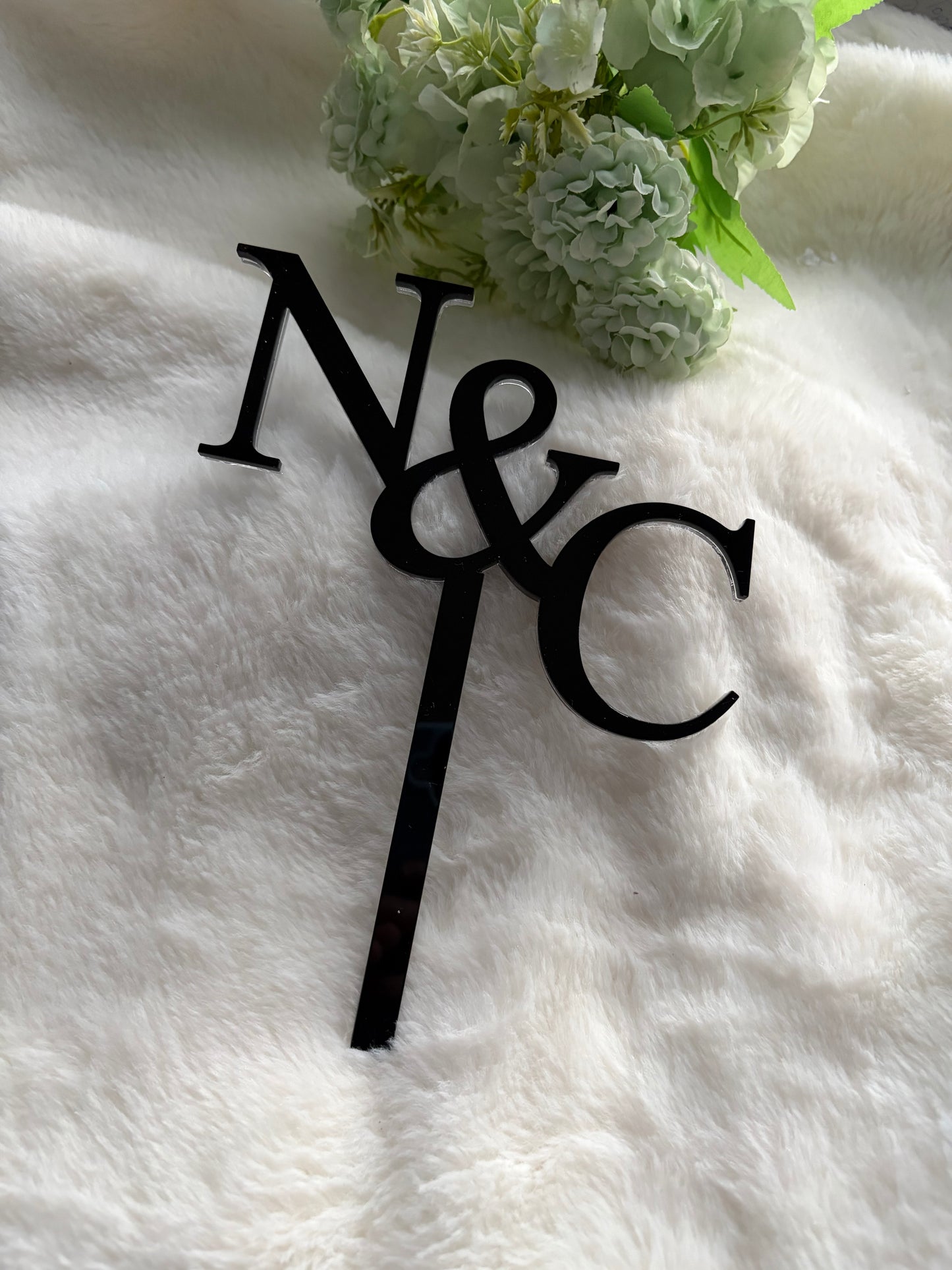 Initials cake topper