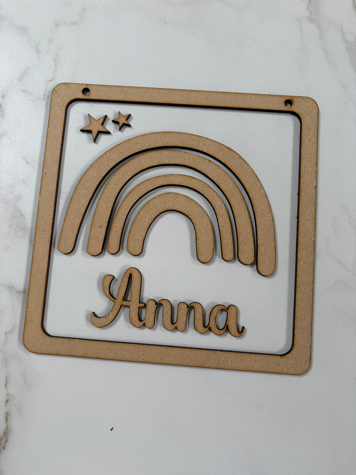 Rainbow plaque with name