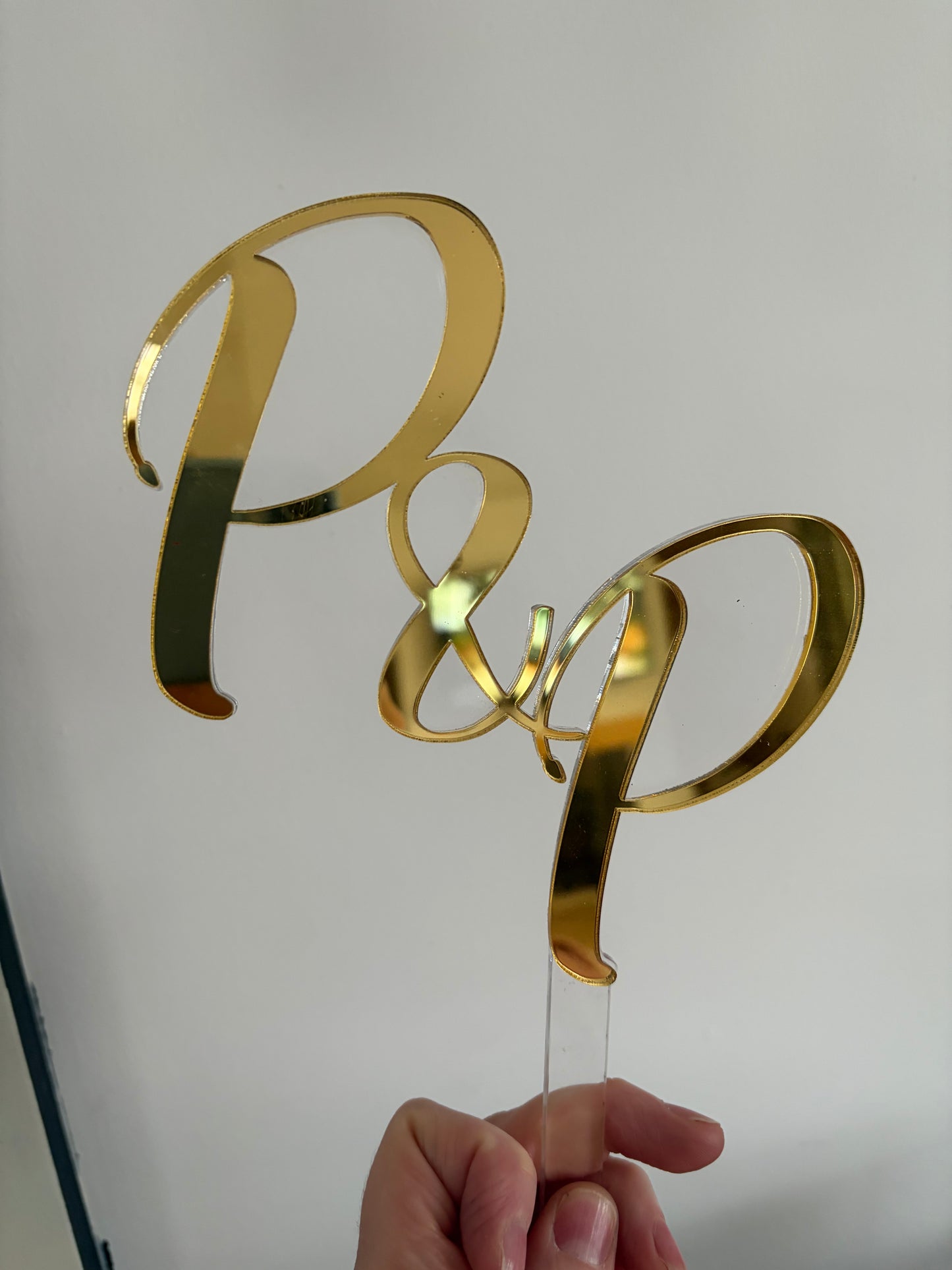 Initials cake topper