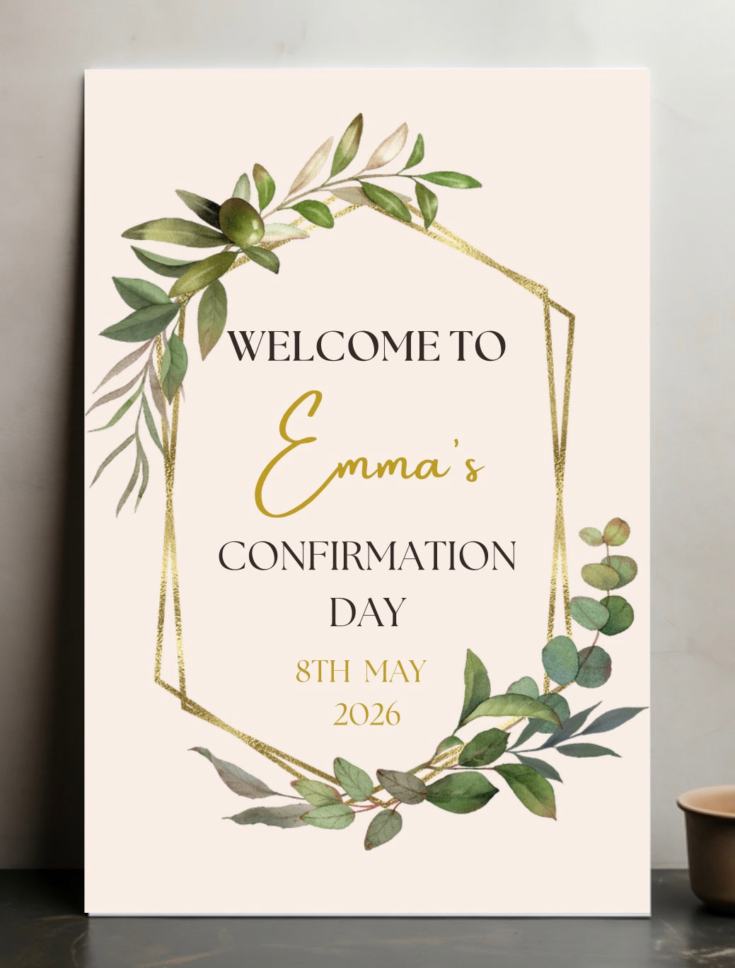 Printed Floral Celebration Sign