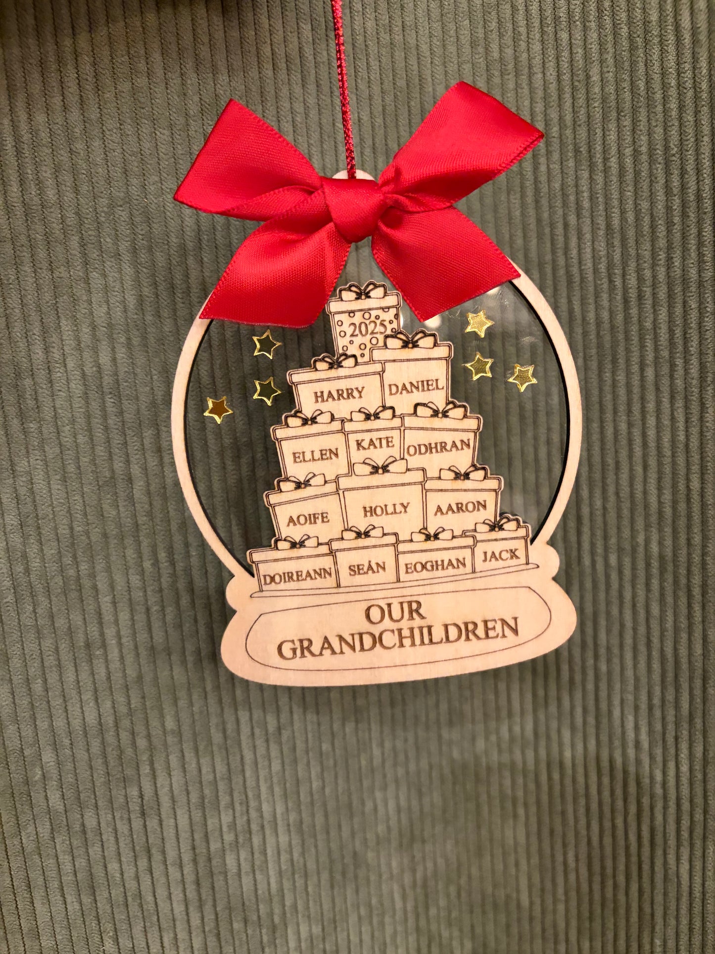 Stacked gifts ornament