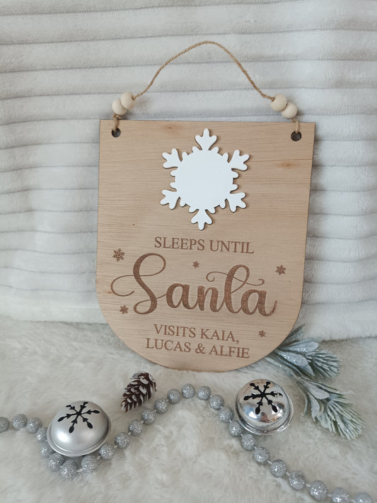 Santa countdown sign