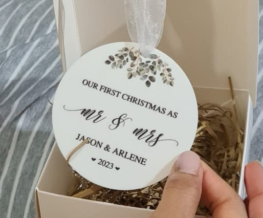 First Christmas Married Printed Bauble