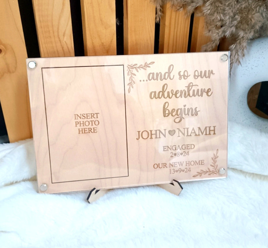 Wooden Engraved Photo Gift