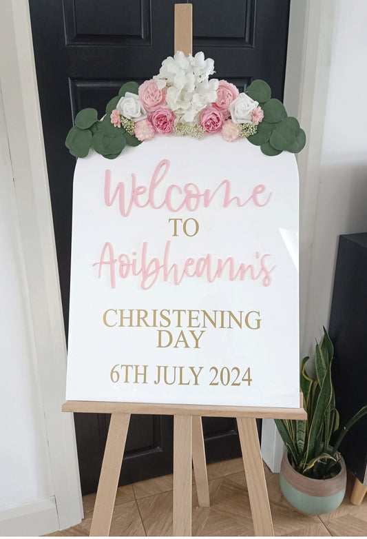 Communion/Christening/Confirmation 3D Arch Welcome Event Sign