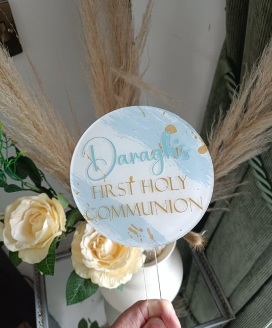 Gold/Silver leaf Paddle cake toppers