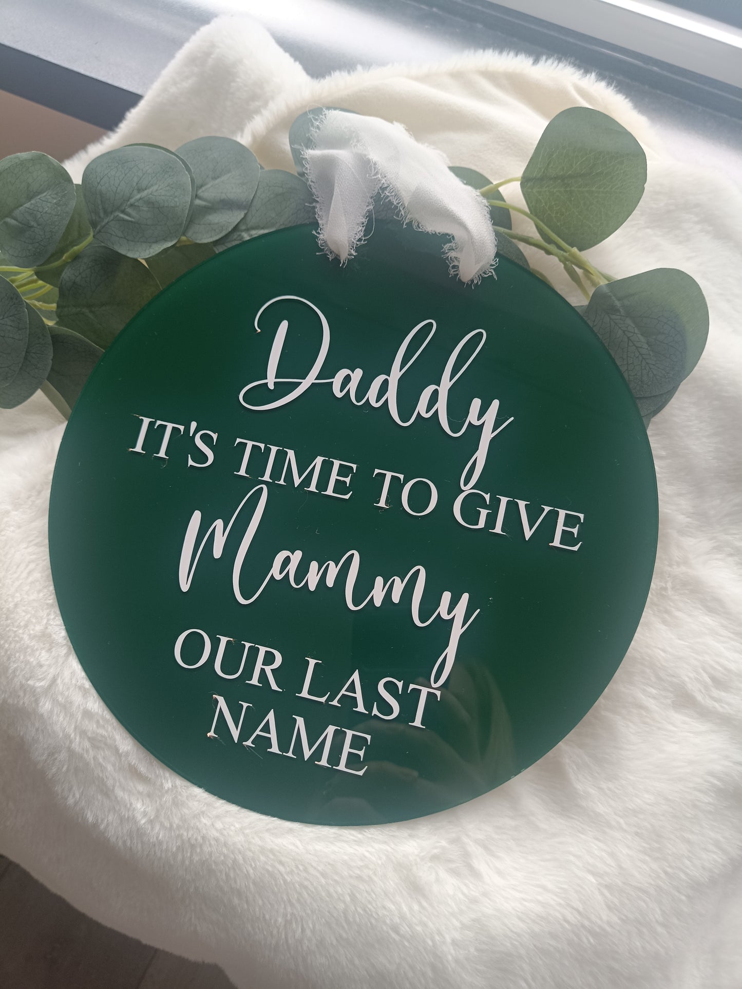 Page boy/flower girl sign
