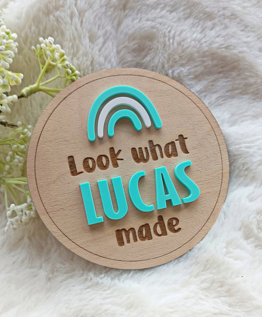 Look what I made personalised fridge magnet art holder
