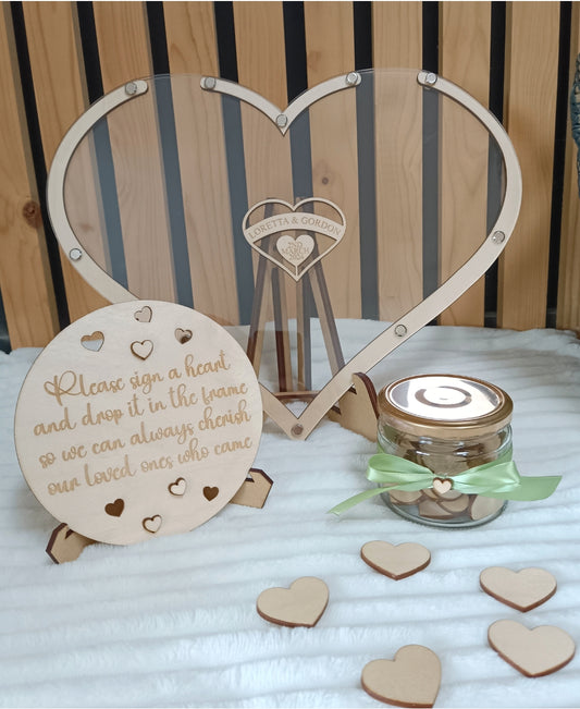 Alternative Wedding Guest Book Heart Shape