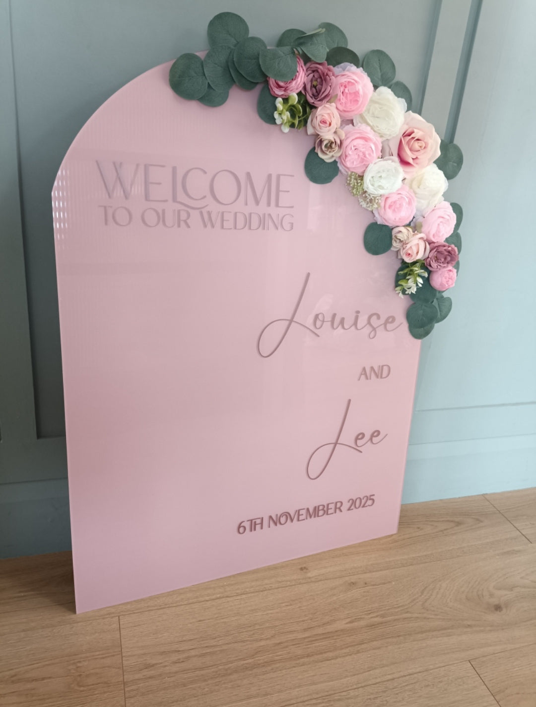 Arched Wedding Welcome Sign