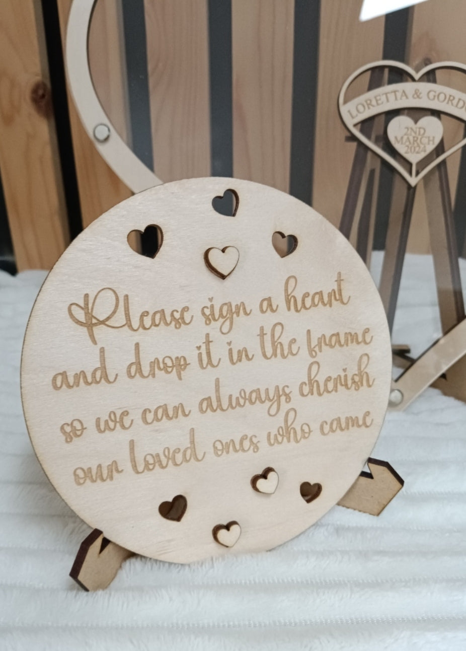Alternative Wedding Guest Book Heart Shape