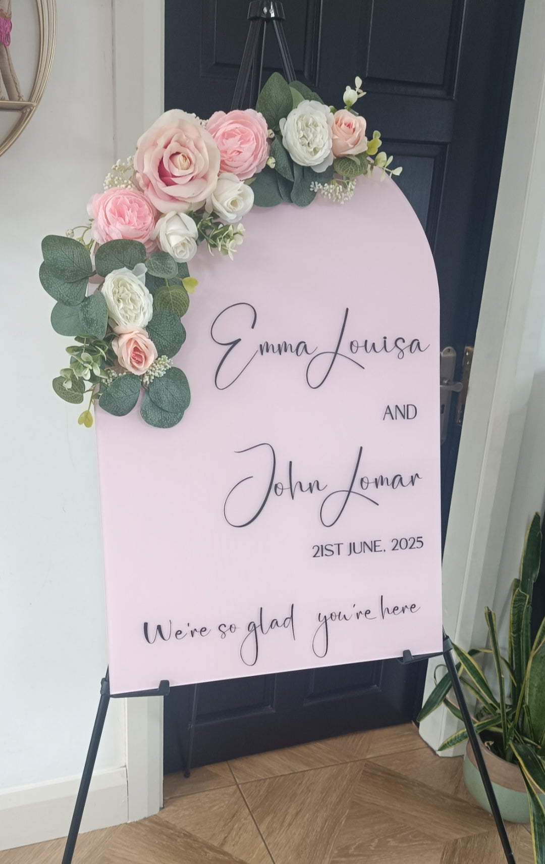 Arched Wedding Welcome Sign